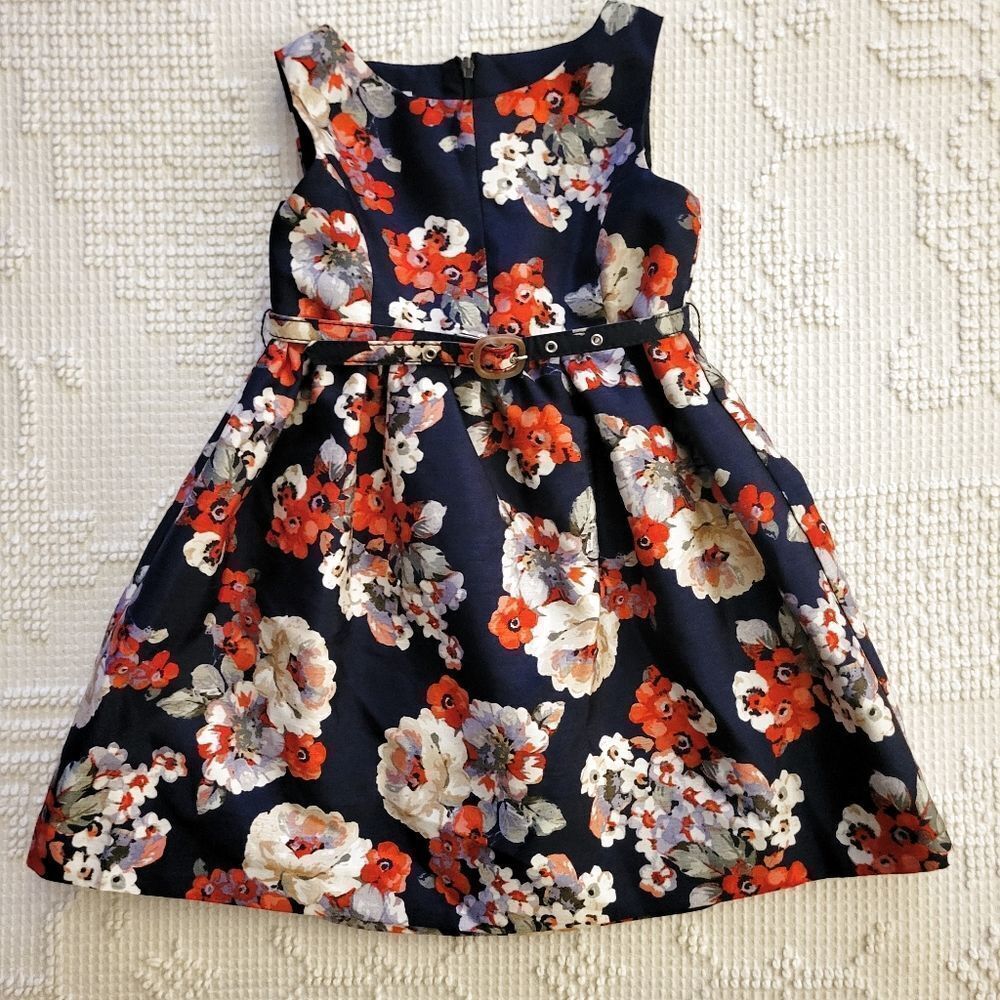 Pippa & Julie Floral Belted Girls Dress | 4